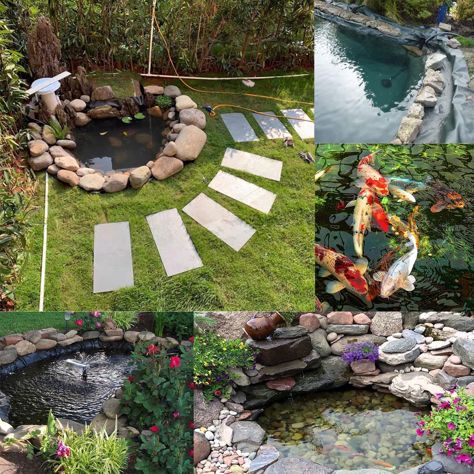 Amazon.co.jp: 人工池用防水シート 浸透防止 HDPE製 池ライナー プール